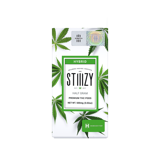 Pod Thc Stiiizy •  Granddady Purp - PREMIUM THC POD .5G / Kit Limpeza