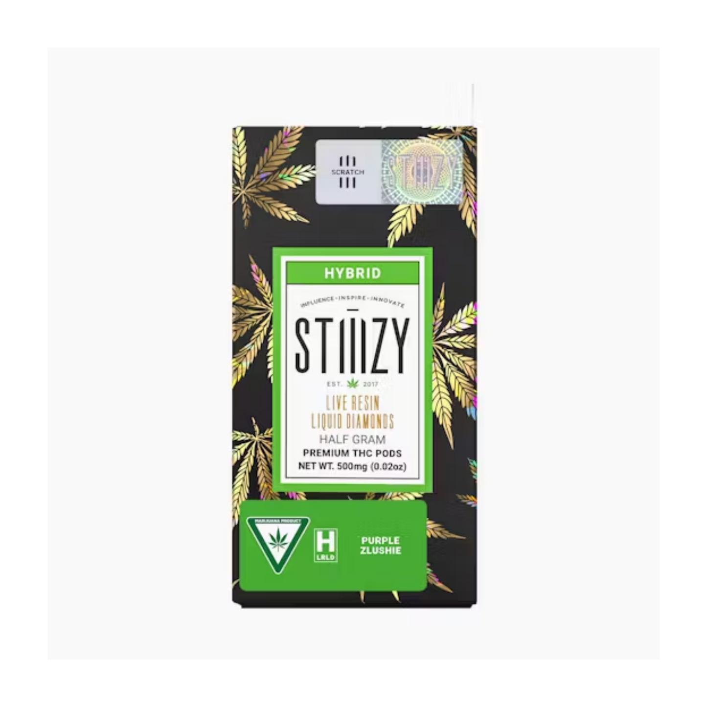 Pod Thc Stiiizy • Live Resin Liquid Diamonds - .5G Roxo Zlushie / Kit Limpeza