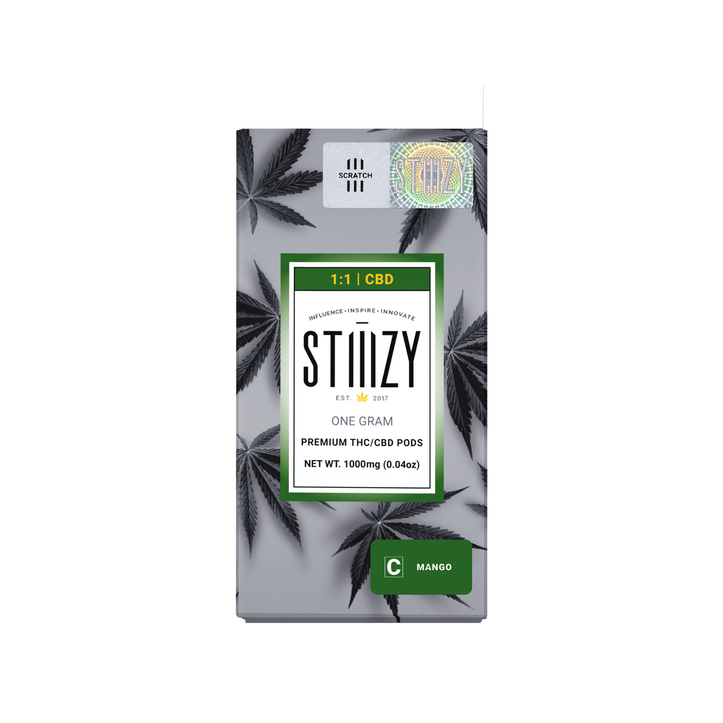 Pod Thc Stiiizy • 5G 1:1 CBD Mango / Kit Limpeza