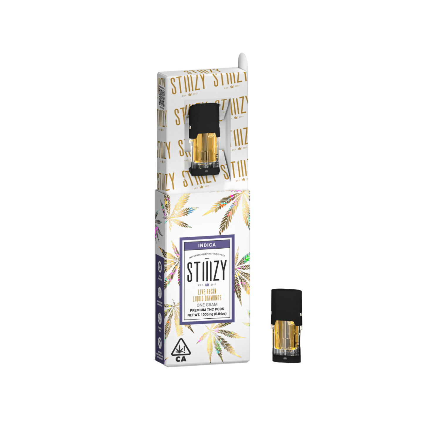 Pod Thc Stiiizy • 5G Live Resin Liquid Diamonds - 1G Viúva Branca / Kit Limpeza