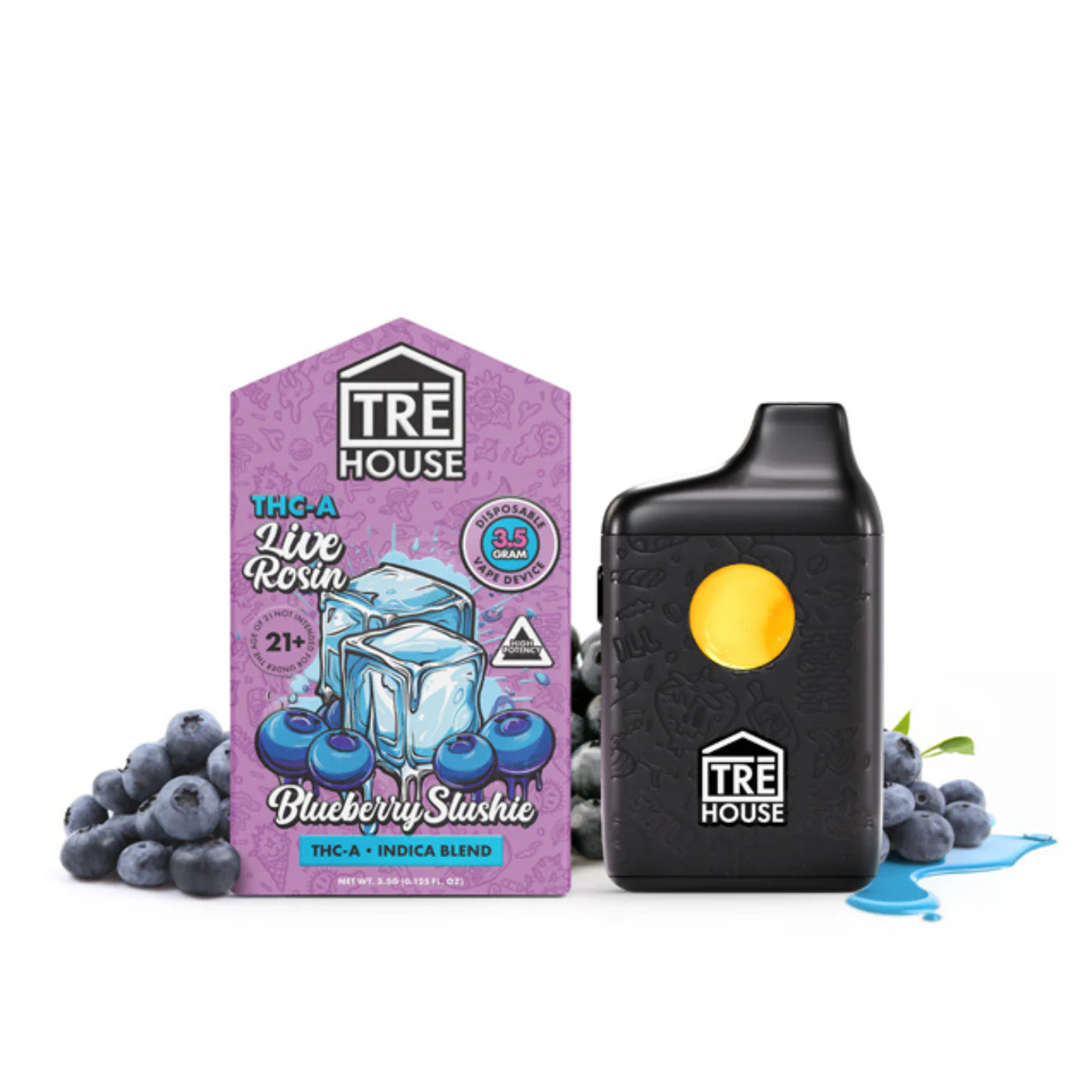 Pod Thc TRE House • Blueberry Slushie | Indica – 3,5g de resina viva