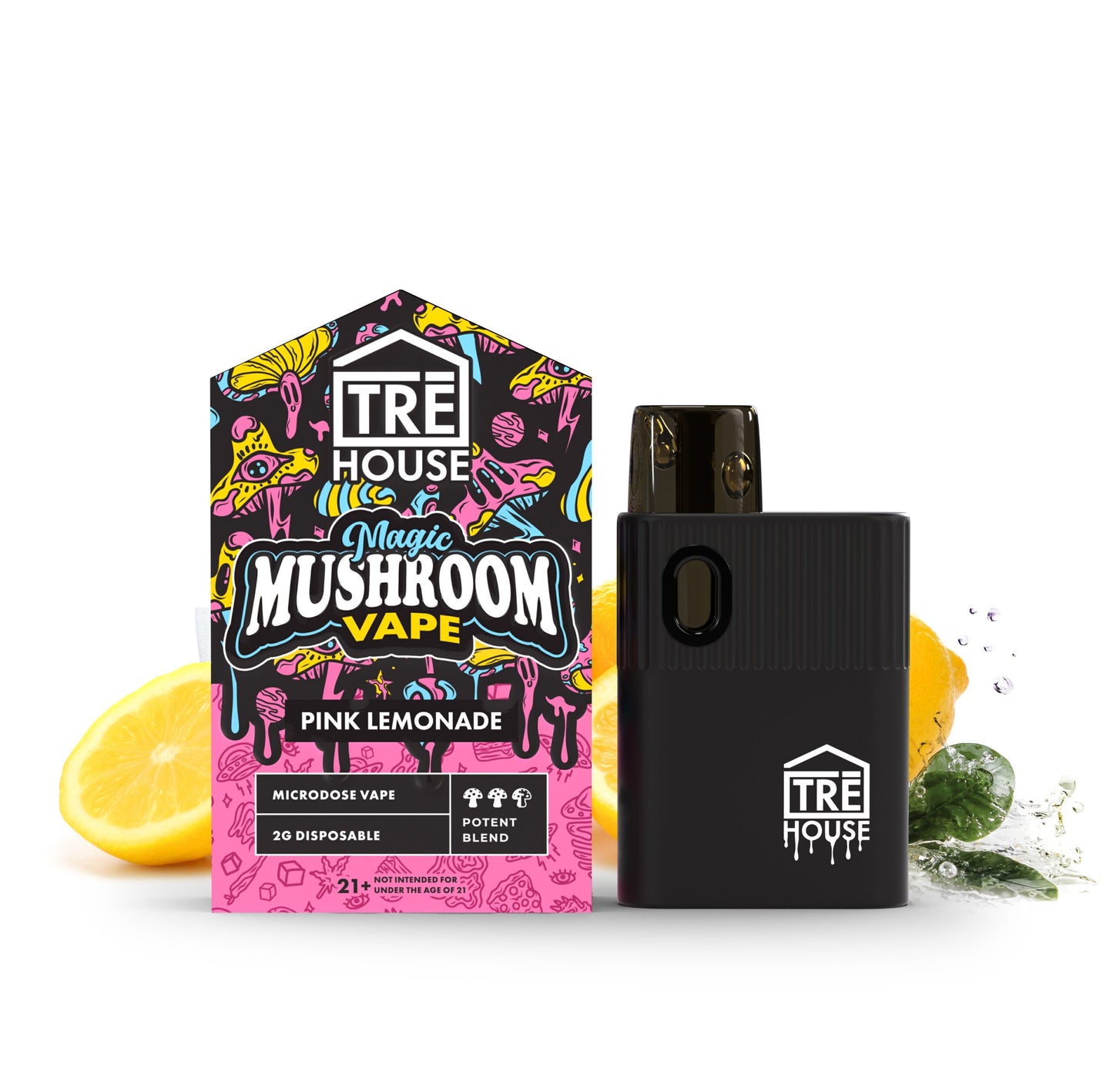 Pod Thc TRE House •  Microdose Magic Mushroom Pen – Pink Lemonade – 2g