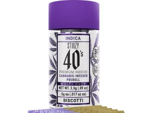 STIIIZY 40’s Infused Pre-Rolls – Biscotti